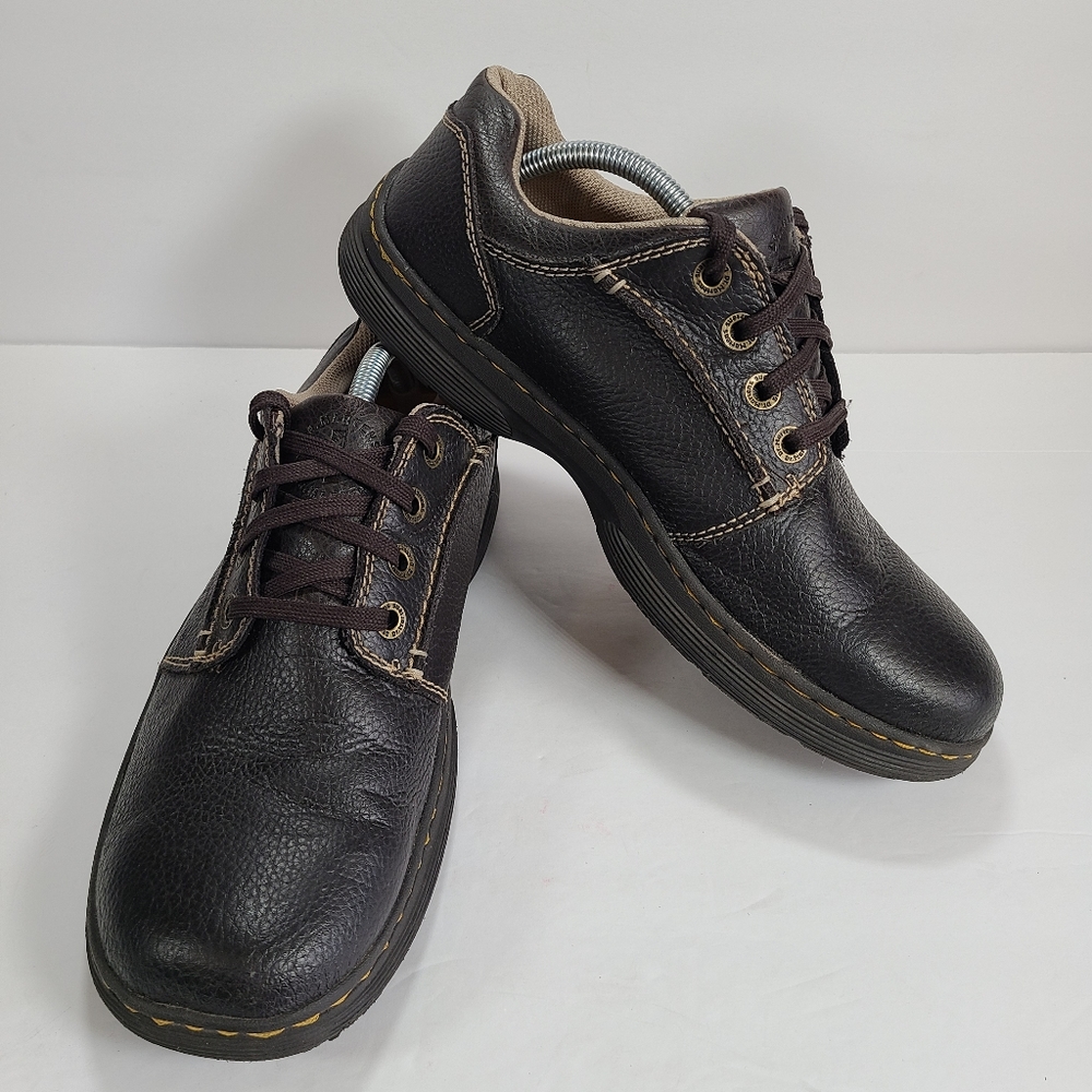 Dr. Martens Rockland Brown Pebbled Leather Oxford Lace Up Shoes Men Size 11